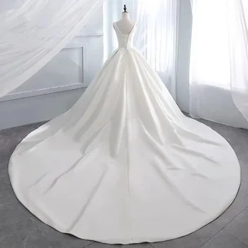 Novo De Alta Qualidade Vestido De Noiva De Cetim Vestidos De Casamento 2022 Plus Tamanho Personalizado Vestidos De Casamento Vestido De Noiva
