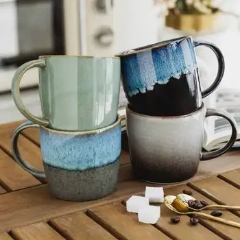 Japonês Forno Virou Retro Xícara De Café, Conjunto Copo Criativo Em Casa Sala De Estar Caneca De Xícara De Chá De Cerâmica Copo De Água