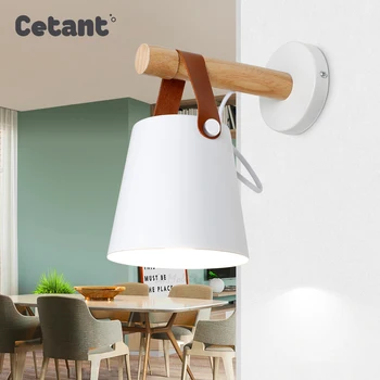 CETANT moderno e minimalista lâmpada de parede da parede branca da lâmpada de cabeceira casa de banho sala de estar lâmpada de parede indoor LED de iluminação home parede da lâmpada E27